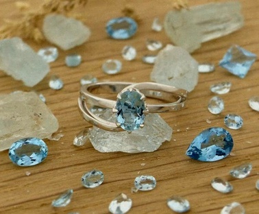 Bague Aigue-Marine Or Blanc