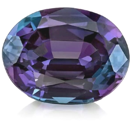 Bague alexandrite or blanc