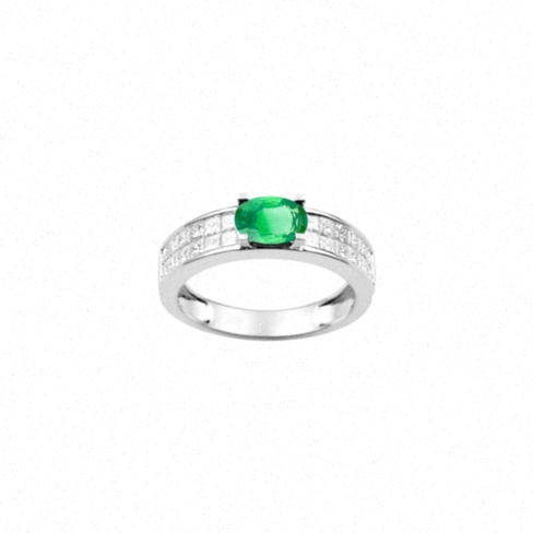 Alliance demi-jonc diamant
