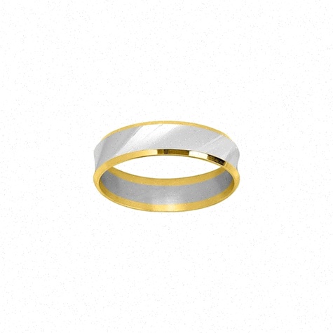 Alliances en or blanc et jaune