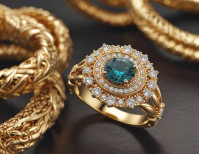 Bague or gris et
