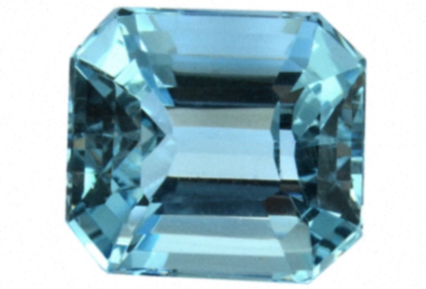 Bague or blanc et Aigue-Marine