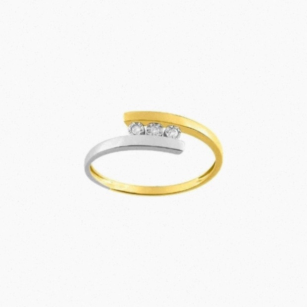 Bague fine en argent 925 sertie zircon