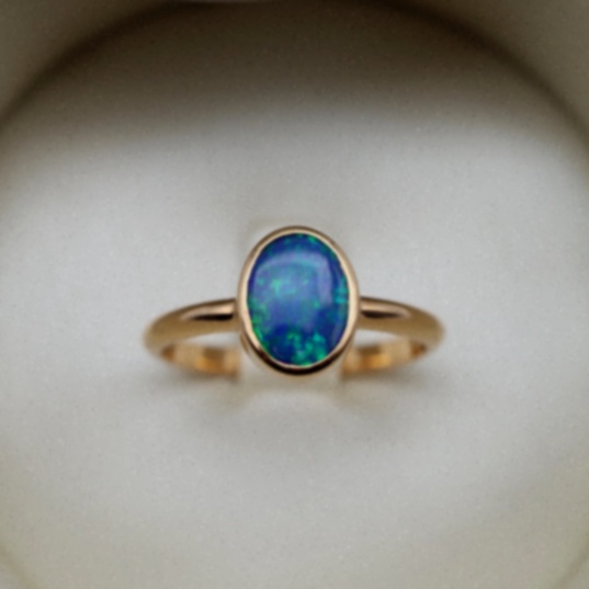 Bague opale argent