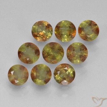 Boucles andalousite perle