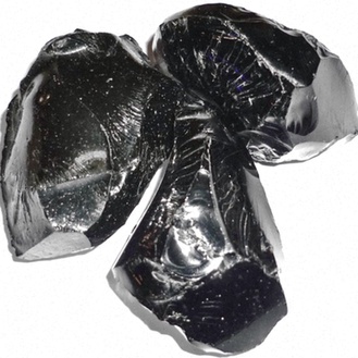 Galet poli obsidienne