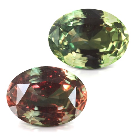 Pendentif en or jaune et alexandrite