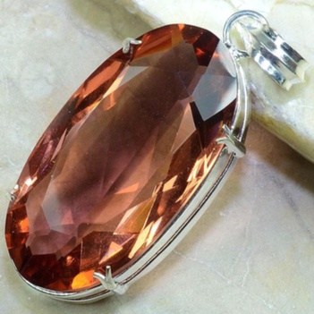 Pendentif Topaze rose