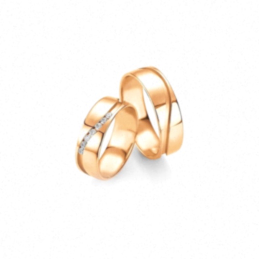 Alliance or rose diamants